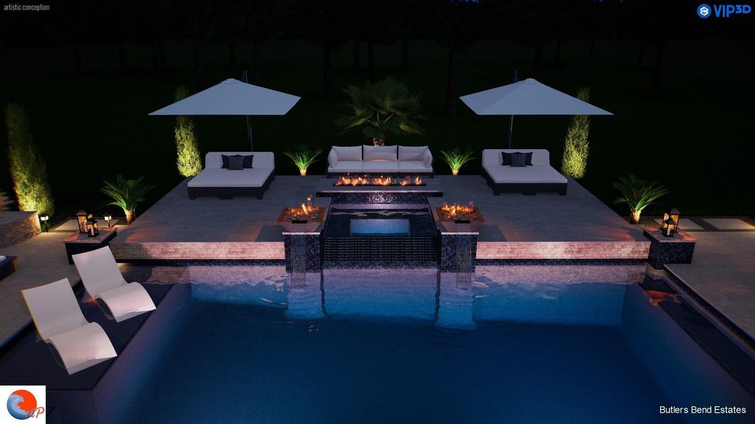 Pool Rendering for example purposes only