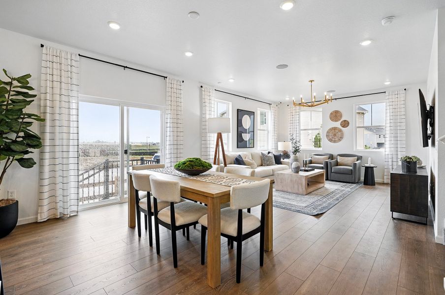 Representative furnished interior of a home built from the Aurora by Taylor Morrison in Parterre Horizon Collection, Thornton (Image 12).