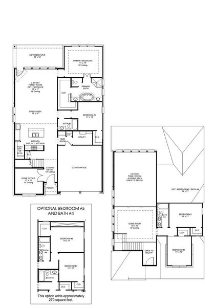 2D floor plan layout of this home in Parmer Ranch, Georgetown, TX (Image 2).