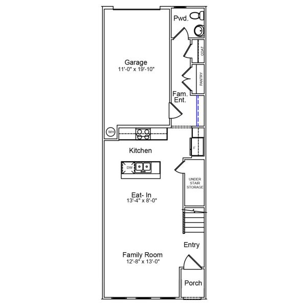 2D floor plan layout of this home in Lakeview Village, Charlotte, NC (Image 2).