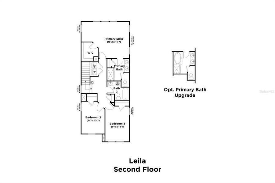 2D floor plan layout of this home in Twin Oaks, Zephyrhills, FL (Image 4).
