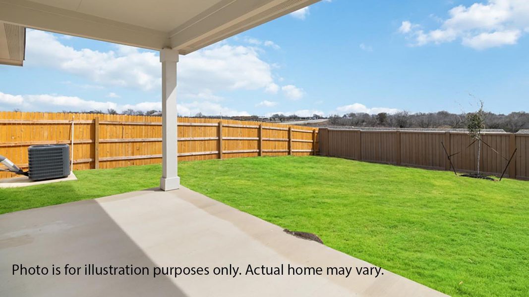 Exterior details and patio area of a home in Marigold, Kyle (Image 3). Exterior details and patio area of a home in Marigold, Kyle (Image 3).