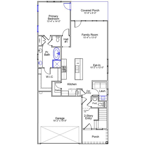 2D floor plan layout of this home in Lakeside Saluda, Greenville, SC (Image 5).