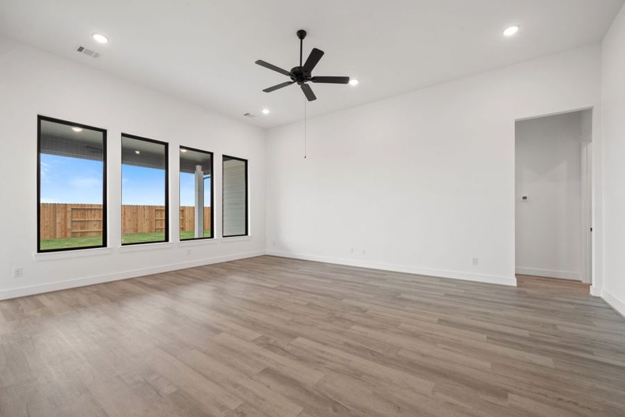 Representative unfurnished interior of a home built from the Alamo by HistoryMaker Homes in Hunters Crossing 60s, Sealy (Image 24). Representative unfurnished interior of a home built from the Alamo by HistoryMaker Homes in Hunters Crossing 60s, Sealy (Image 24).