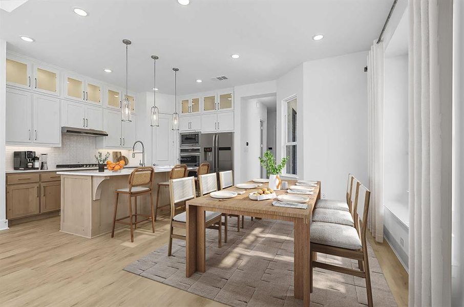 Furnished interior view inside a new home in Walsh: Townhomes - The Patios, Aledo (Image 12). Furnished interior view inside a new home in Walsh: Townhomes - The Patios, Aledo (Image 12).