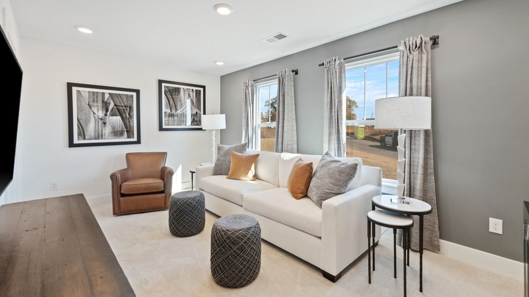 Representative furnished interior of a home built from the Finley by DRB Homes in The Reserve at Livingston Park, Easley (Image 10). Representative furnished interior of a home built from the Finley by DRB Homes in The Reserve at Livingston Park, Easley (Image 10).