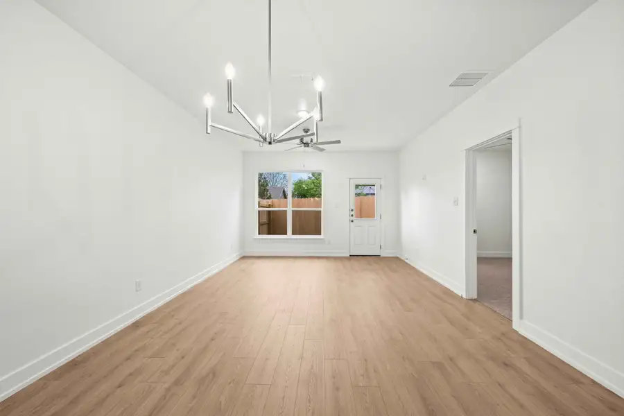 Spacious, unfurnished interior of a new home in College Park Townhomes, Troy (Image 5). Spacious, unfurnished interior of a new home in College Park Townhomes, Troy (Image 5).