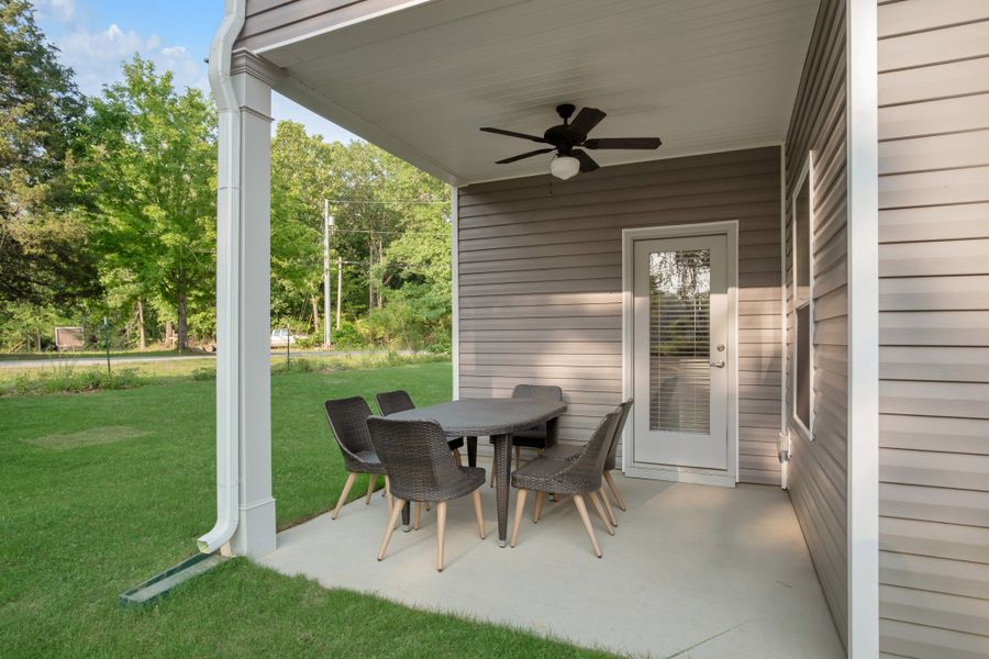 Exterior details and patio area of a home in Cantigny Park, Clarksville (Image 3). Exterior details and patio area of a home in Cantigny Park, Clarksville (Image 3).