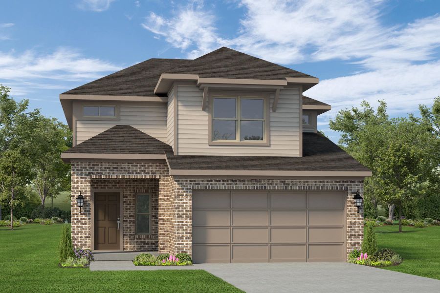 Representative exterior photo of a completed home built from the The Johnson by Autograph Homes in Aldeana, Bonney, TX (Image 3). Representative exterior photo of a completed home built from the The Johnson by Autograph Homes in Aldeana, Bonney, TX (Image 3).