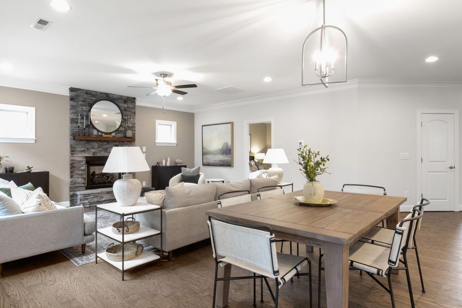 Representative furnished interior of a home built from the Hanover Lux by Keystone Homes NC in Weybridge, Burlington (Image 12).