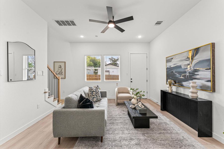 Furnished interior view inside a new home in , Houston (Image 11).