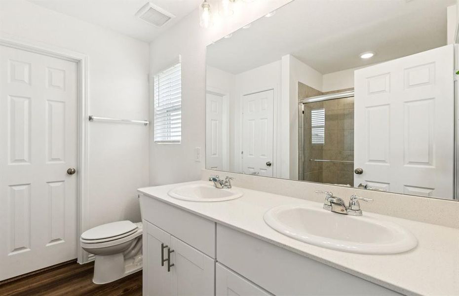 Owner's private bath with double vanity Owner's private bath with double vanity