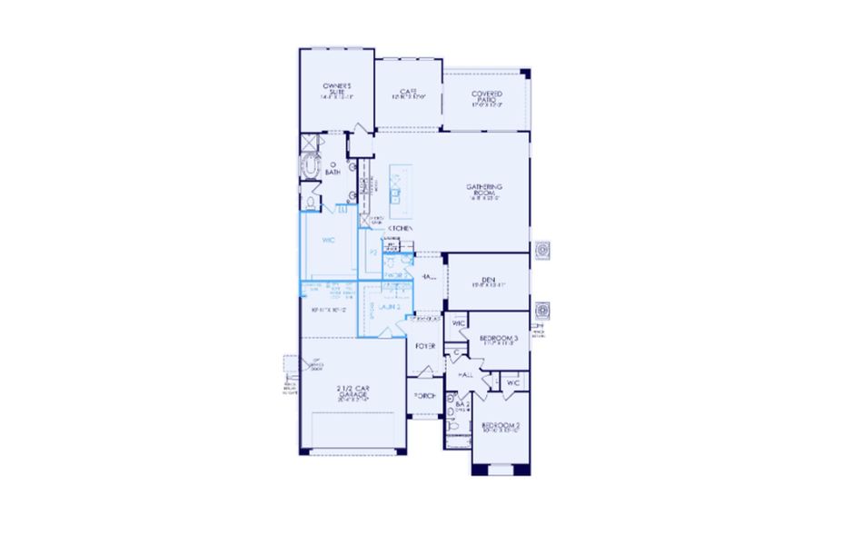 2D floor plan layout of this home in Foothills at Northpointe, Peoria, AZ (Image 4).