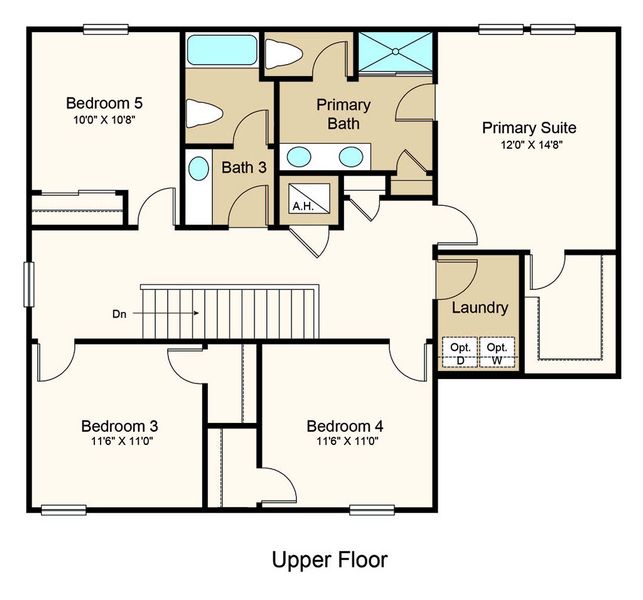 2D floor plan layout of this home in Firethorn, Parrish, FL (Image 3).