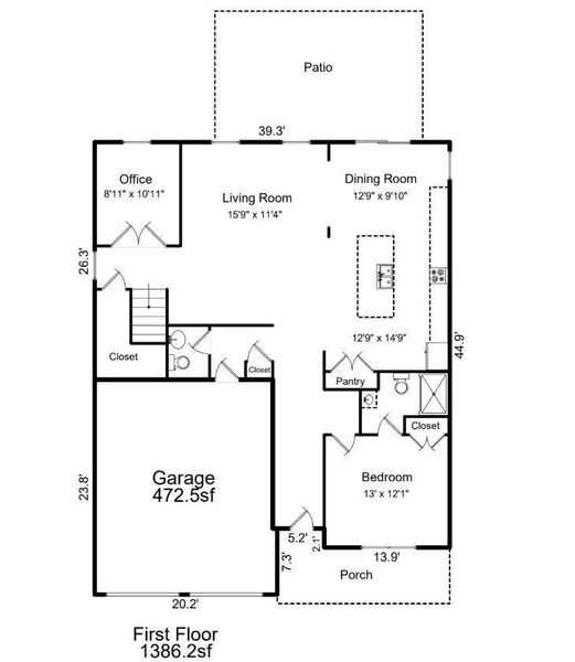 2D floor plan layout of this home in , Charlotte, NC (Image 5).