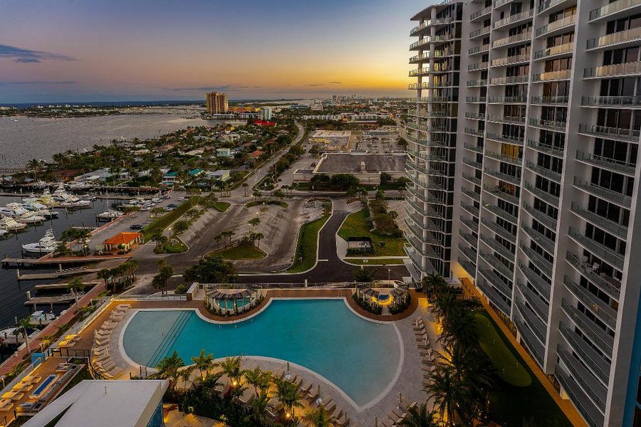 SOUTH VIEW POOL TWILIGHT