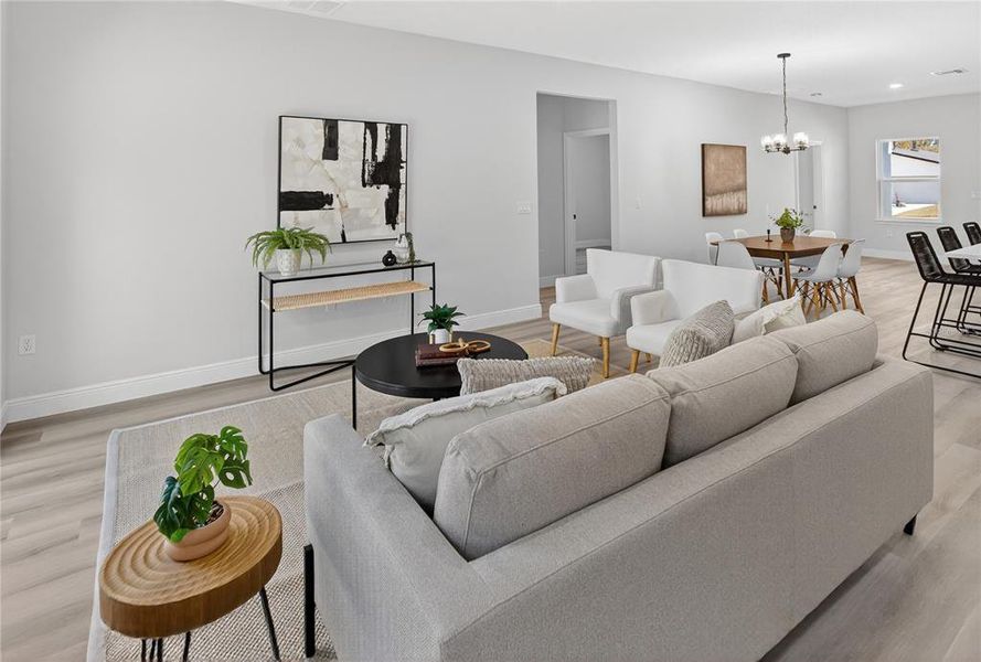 Furnished interior view inside a new home in , Dunnellon (Image 6).