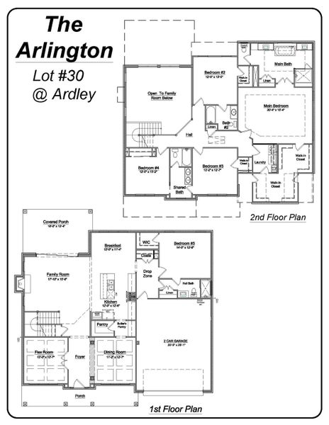 2 story home with a second floor main suite