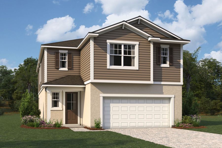 Representative exterior photo of a completed home built from the Lakeshore by Mattamy Homes in Crosswind Ranch, Parrish, FL (Image 5).