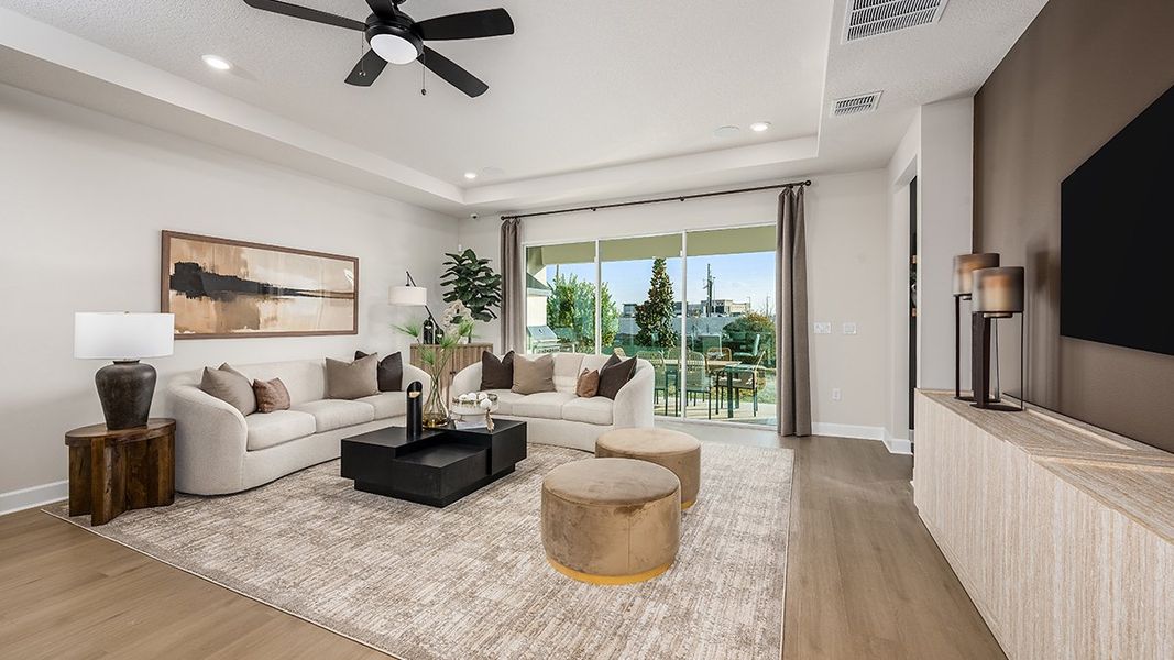 Representative furnished interior of a home built from the Longboat by Taylor Morrison in Center Lake Ranch Community Group Page, St. Cloud (Image 8).