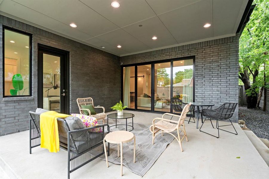 View of patio with an outdoor living space View of patio with an outdoor living space