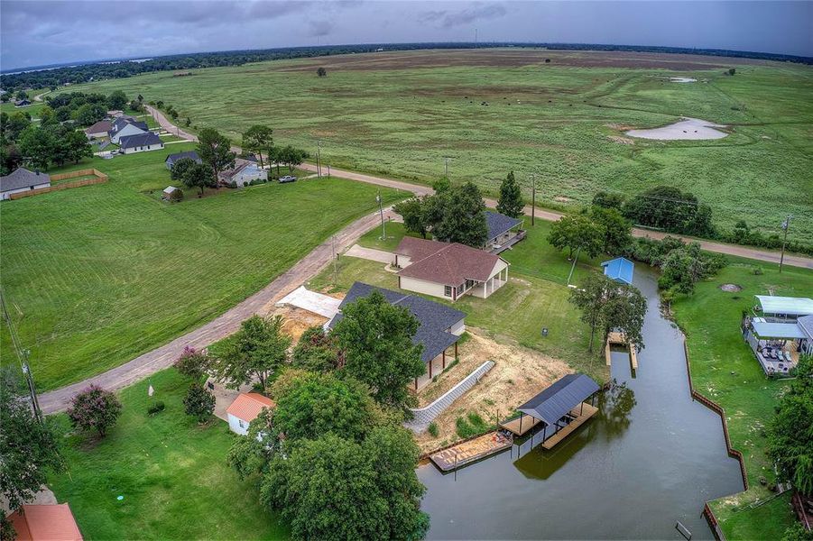 Bird's eye view with a water view and a rural view Bird's eye view with a water view and a rural view