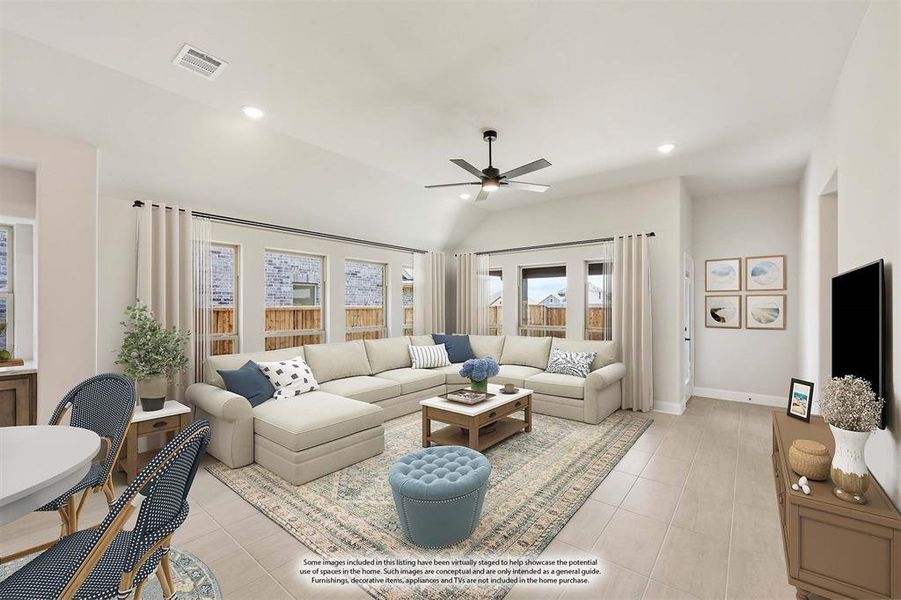 Furnished interior view inside a new home in Woodstone, Providence Village (Image 6). Furnished interior view inside a new home in Woodstone, Providence Village (Image 6).