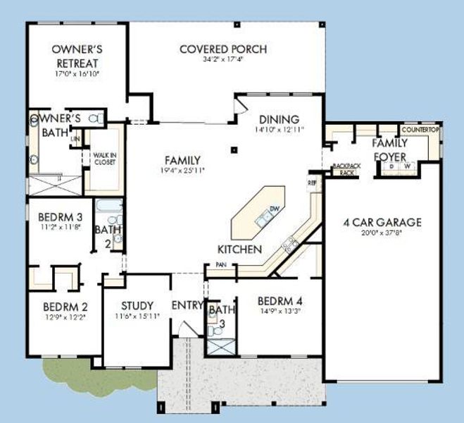 The success of a floor plan is the way you can move through it…You’ll be amazed at how well this home lives…We call it traffic patterns.