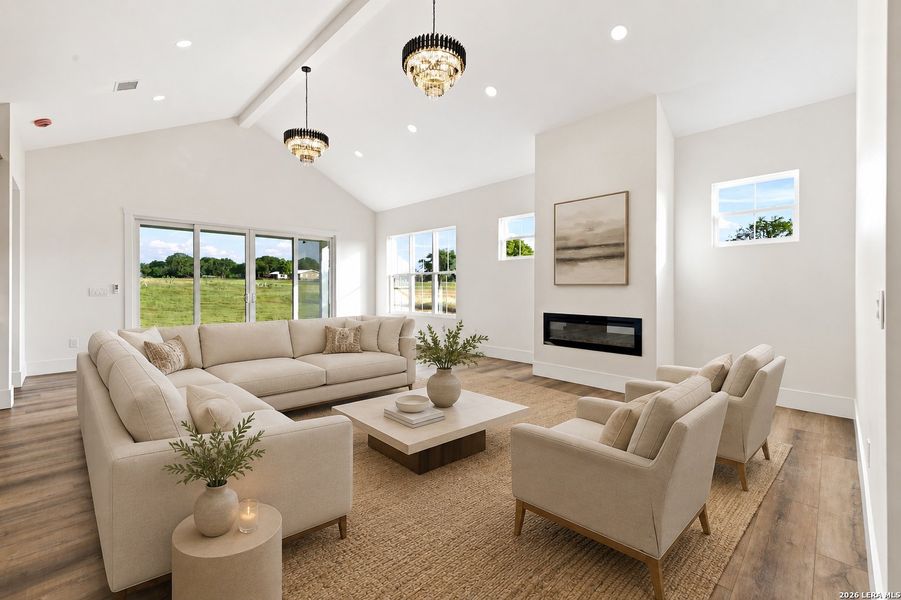Furnished interior view inside a new home in , Bandera (Image 36).