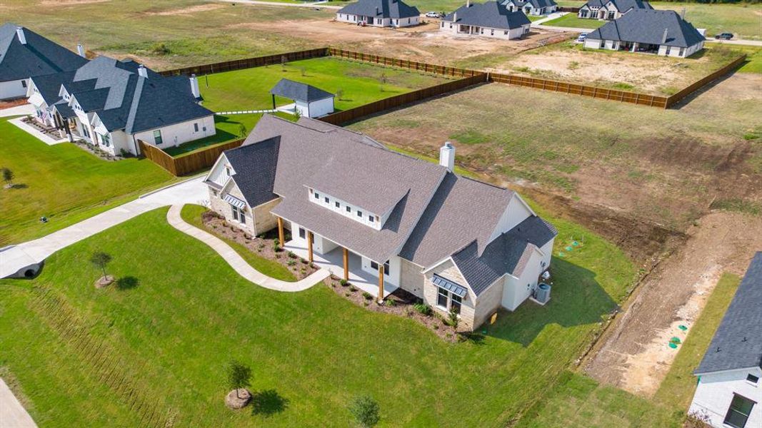 Birds eye view of property