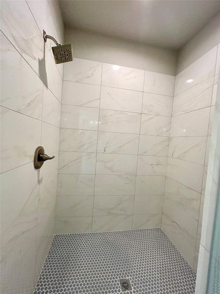 Shower in the primary bathroom Shower in the primary bathroom