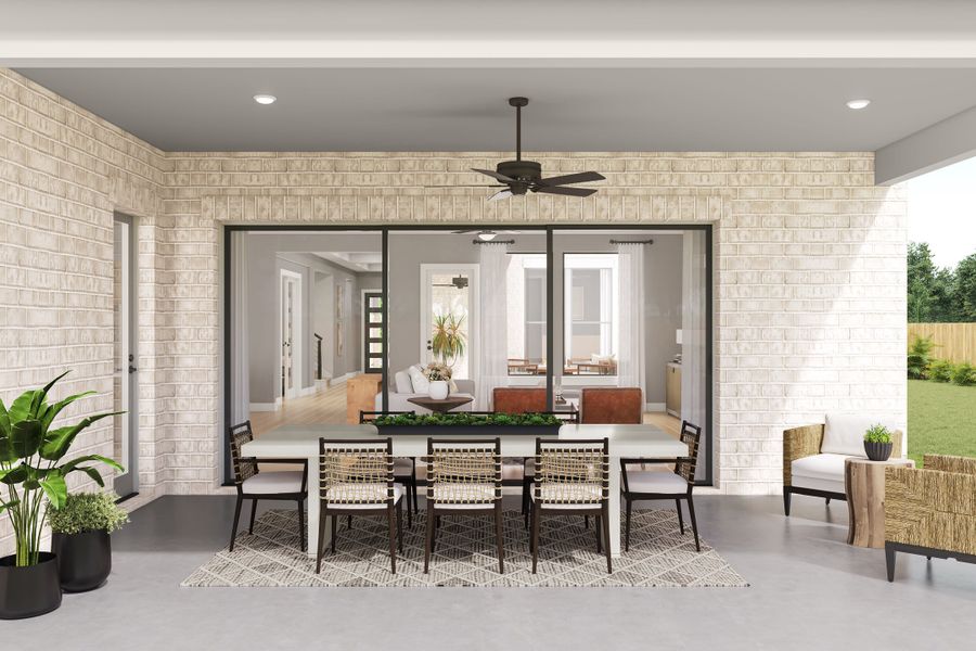 Representative exterior details of a home built from the Lisbon by Tri Pointe Homes in Legacy Grove, Montgomery (Image 4).