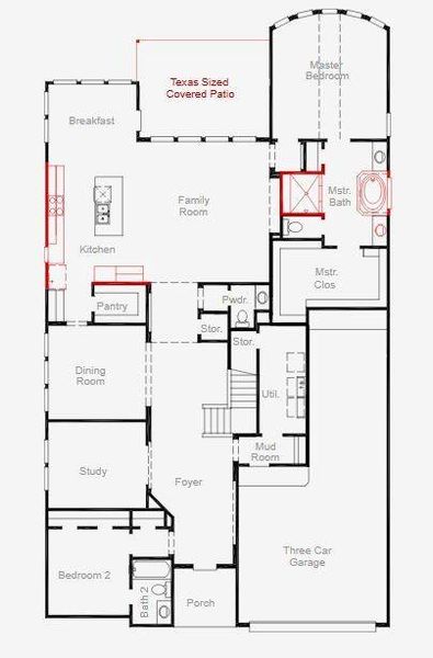 2D floor plan layout of this home in Jubilee, Hockley, TX (Image 3).