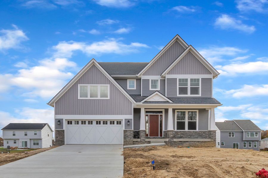 Representative exterior photo of a completed home built from the The Chesterfield by Norfolk Homes in Valleys, Jackson, MI (Image 32).