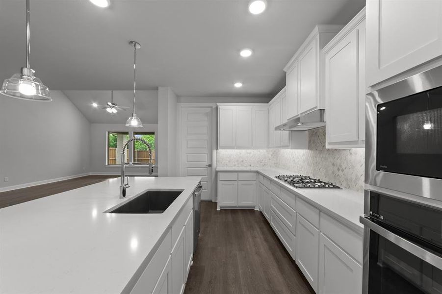 Furnished interior view inside a new home in Karis - Village Series, Crowley (Image 6). Furnished interior view inside a new home in Karis - Village Series, Crowley (Image 6).