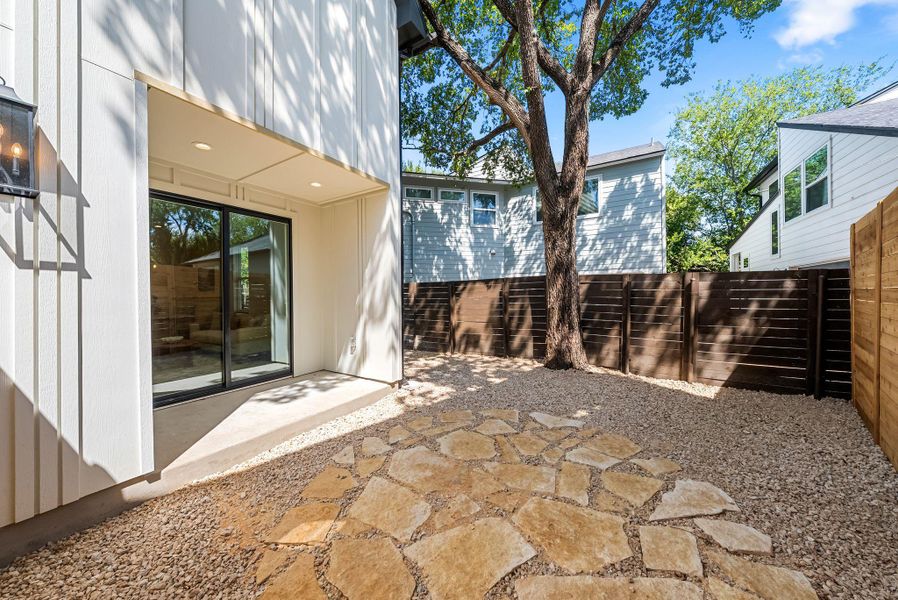 Exterior details and patio area of a home in , Austin (Image 26).