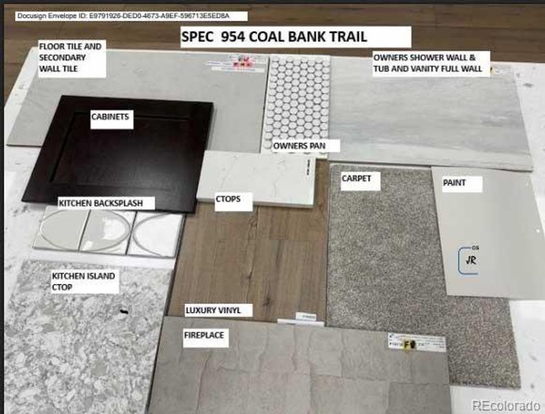 Sample of building materials used in homes in Montaine, Castle Rock (Image 5).