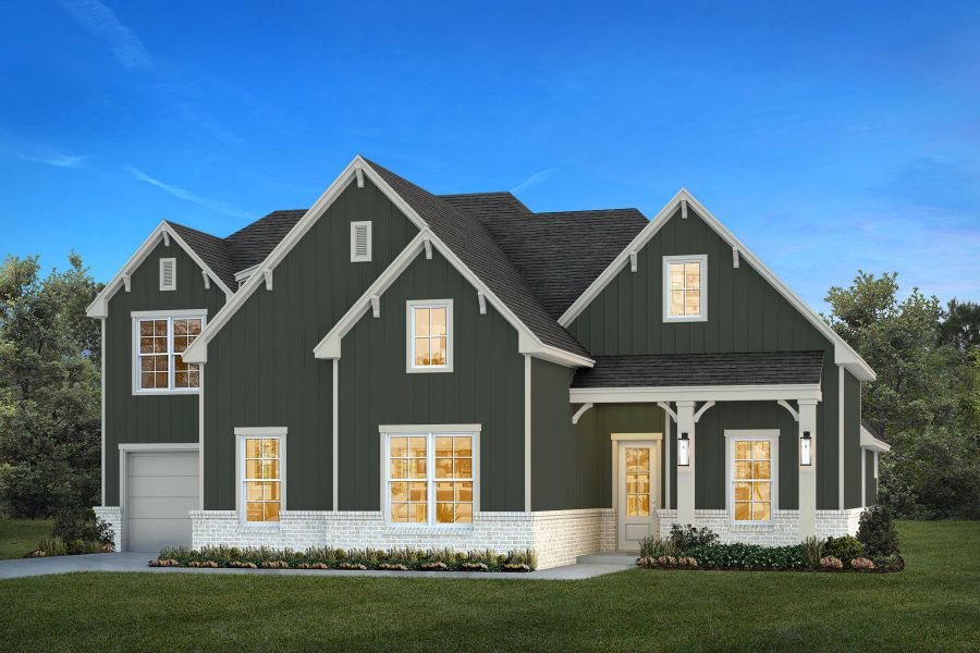 Representative exterior photo of a completed home built from the The Mansfield by Kenmark Homes in LeTara, Haslet, TX (Image 1). Representative exterior photo of a completed home built from the The Mansfield by Kenmark Homes in LeTara, Haslet, TX (Image 1).