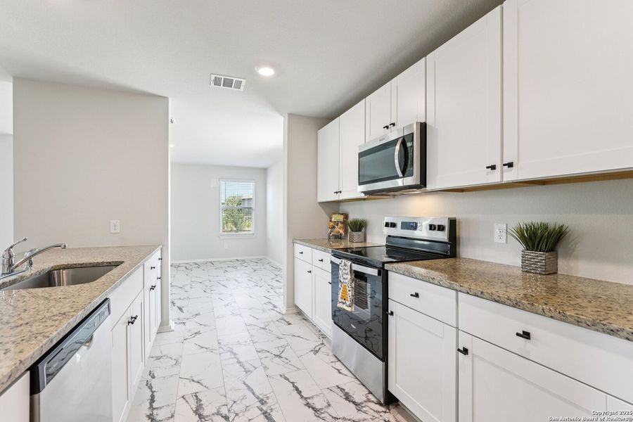 Furnished interior view inside a new home in Solana Ridge, San Antonio (Image 6). Furnished interior view inside a new home in Solana Ridge, San Antonio (Image 6).