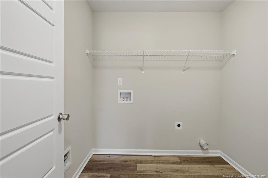 Laundry room off of garage