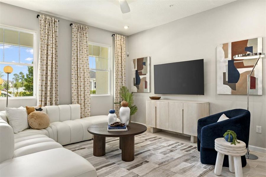 Furnished interior view inside a new home in Rainwood, Groveland (Image 8). Furnished interior view inside a new home in Rainwood, Groveland (Image 8).