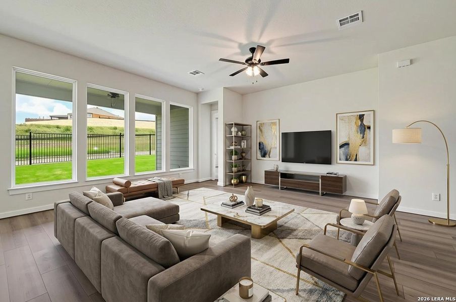 Furnished interior view inside a new home in Meyer Ranch, New Braunfels (Image 13).