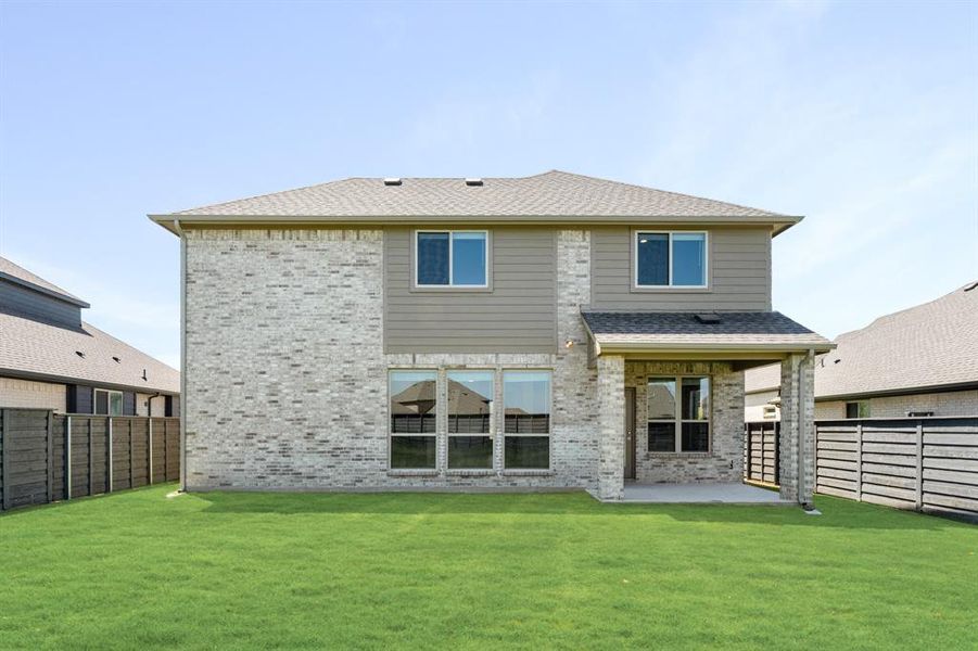 Front exterior of a new home in Union Park Classic 55, Little Elm, TX, highlighting curb appeal (Image 22).