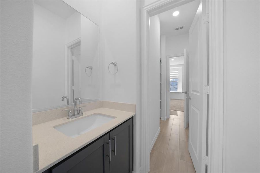 Furnished interior view inside a new home in Northlake Estates, Little Elm (Image 28). Furnished interior view inside a new home in Northlake Estates, Little Elm (Image 28).