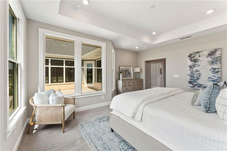 Furnished interior view inside a new home in The Courtyards of Franklin Goldmine, Cumming (Image 14).