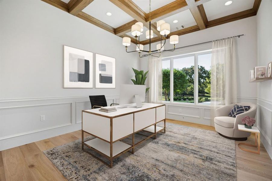 Room is virtually staged