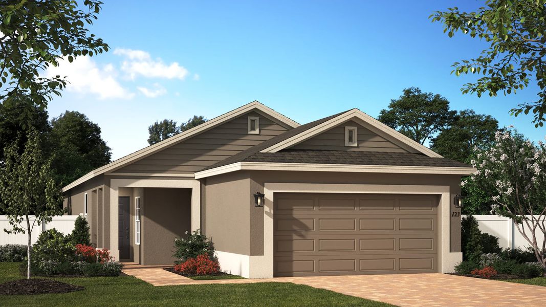 Elevation 2 with Optional Siding | Delray | New Homes in Florida | Landsea Homes