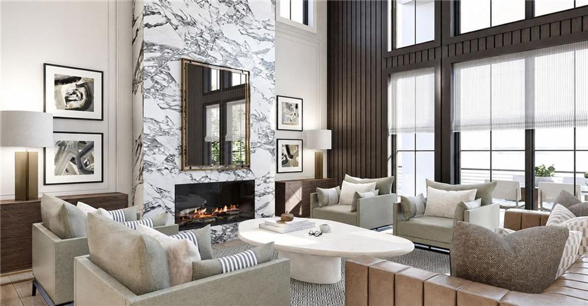 Furnished interior view inside a new home in , Atlanta (Image 19).