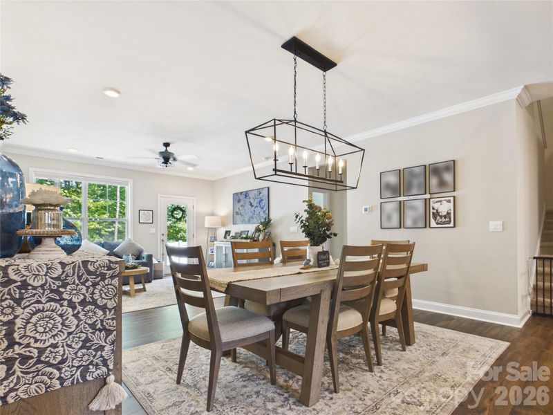 Generous dining area