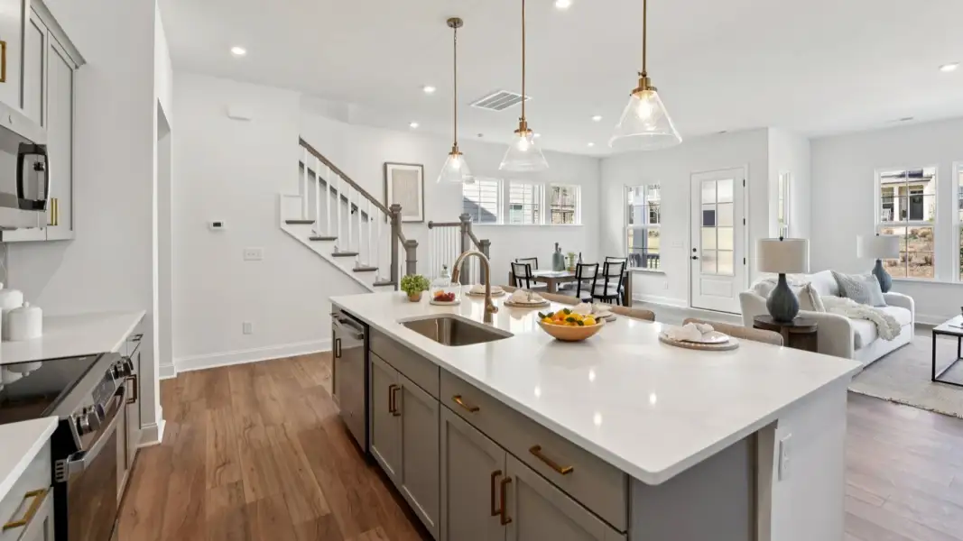The Brentwood Plan by DRB Homes in The River District, Charlotte NC. - Kitchen